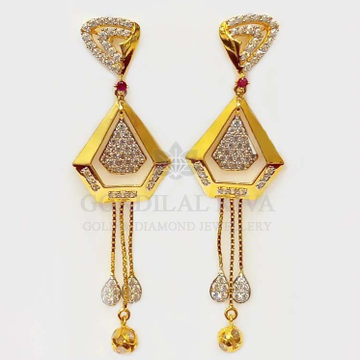 18 kt gold earrings gft425 by 