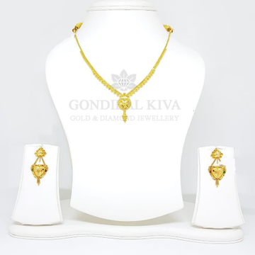 22kt gold necklace set gnh20 - gbl35 by 