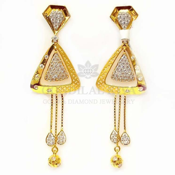 18 kt gold earrings gft424 by 