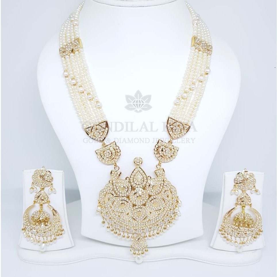 18kt gold necklace set gnl175 - gbl100