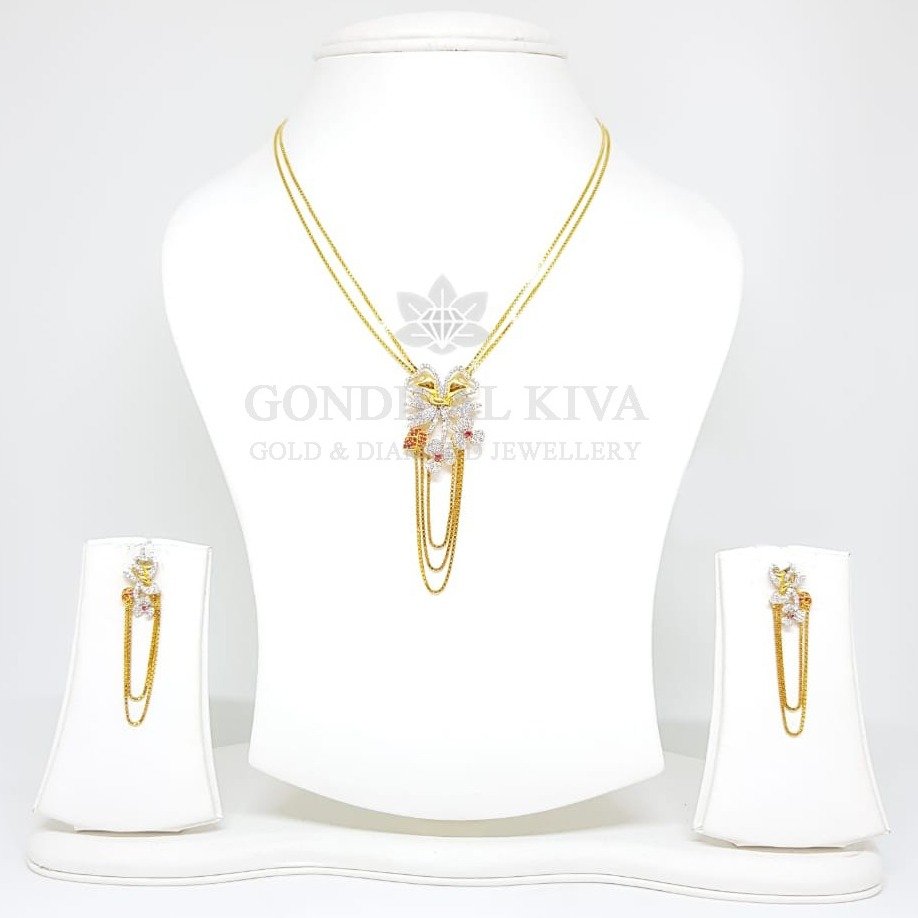 18kt gold pendant set gchp1 - gft14