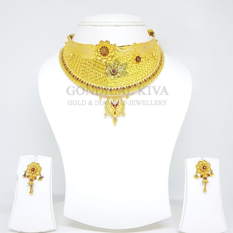 20kt gold necklace set gCK15 - GFT49